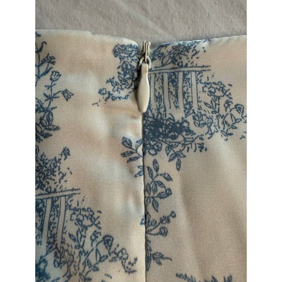Storia Dress Baby Doll Toile Blue and White Mini Dress Size SMALL - Picture 9 of 12